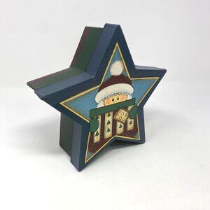 Jo-Ann's Stores Santa's Workbench Paper Mache Christmas Star Gift Box With Lid